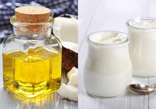 dầu dừa và sữa chua